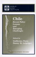 Chile: Recent Policy Lessons